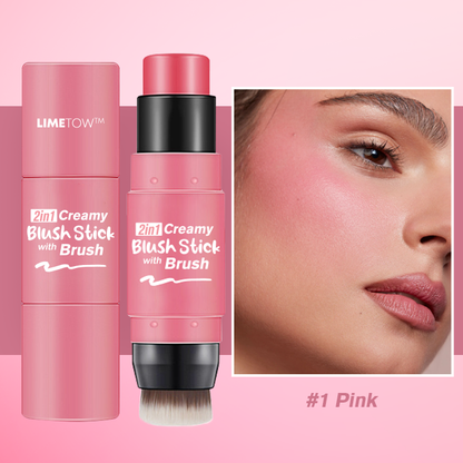 LIMETOW™ 2 in 1 Creamy Blush Stick with Brush